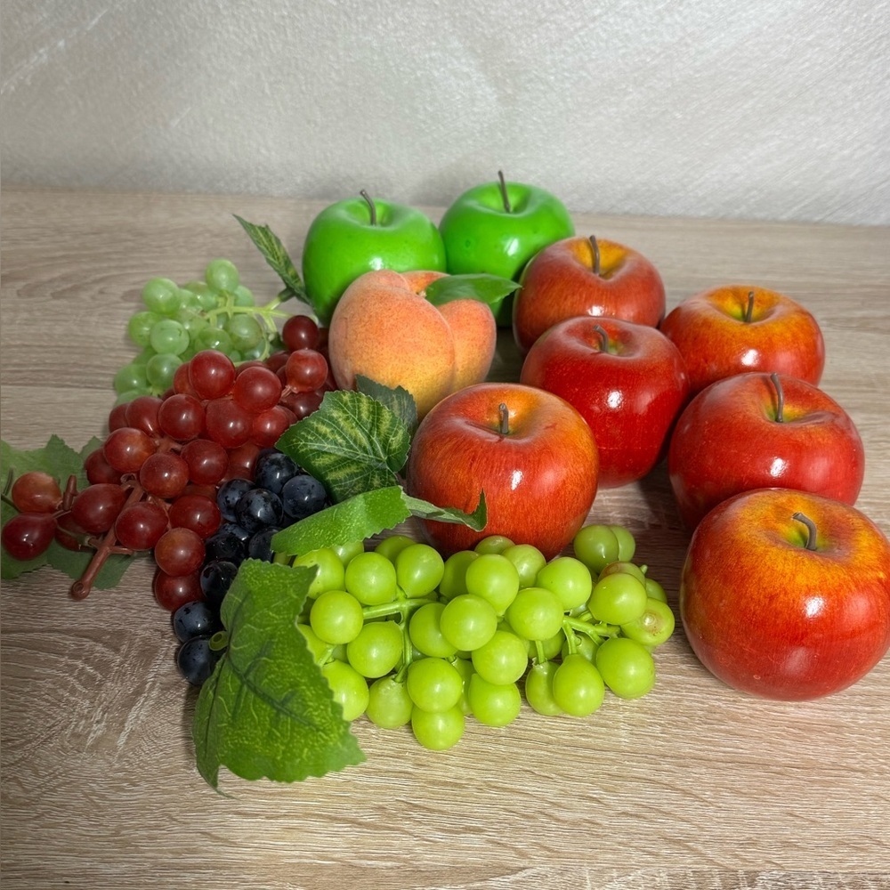 Vintage Artificial Fruit Mix Lot Of 13 Pieces